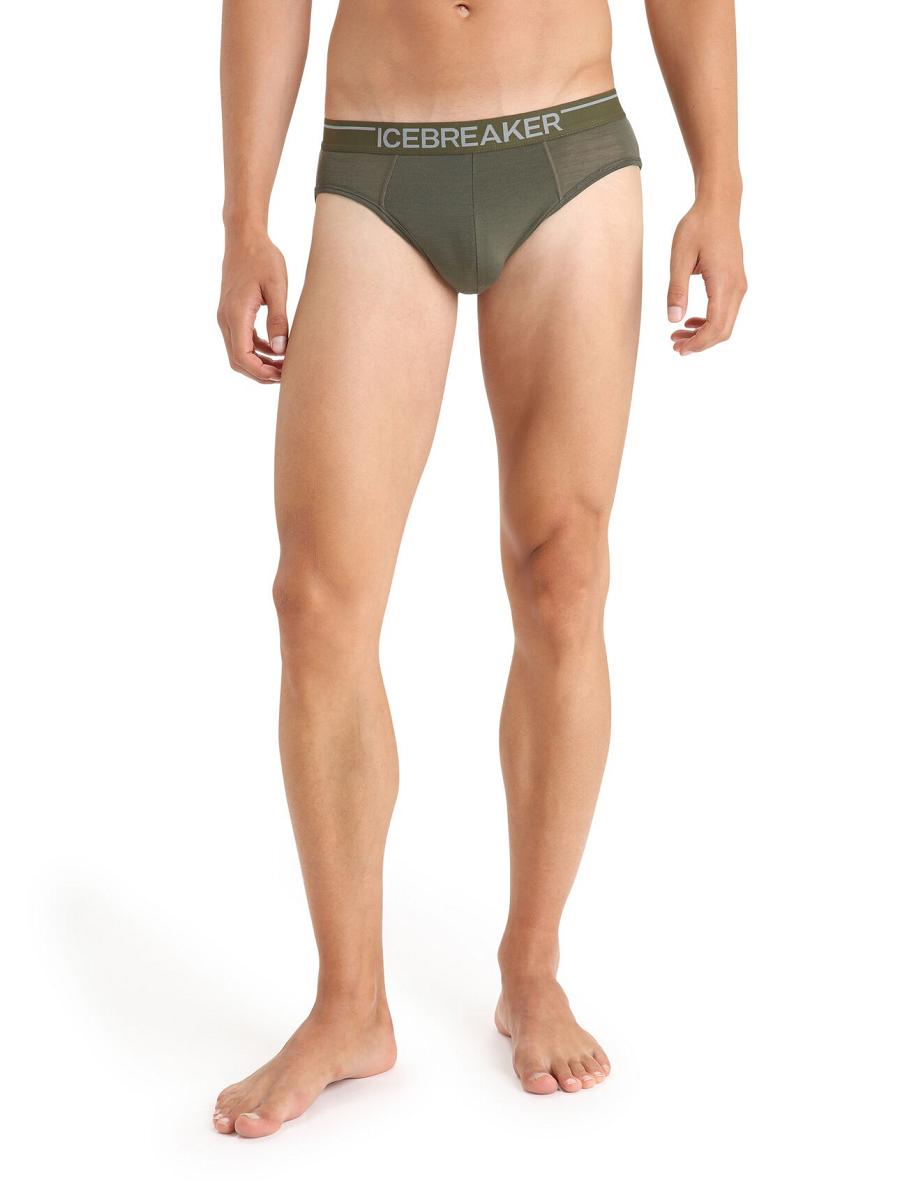 Icebreaker Merino Anatomica Briefs Férfi Fehérnemű Olivazöld | HU 1297LISH